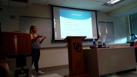 Kaylie G. presenting her research